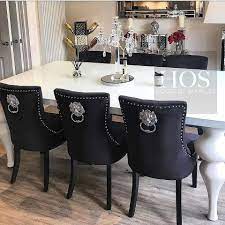 Empire Dining Table Paired With Our Lion Knocker Dining Chairs In Black For Dining Furniture Makeover Modern Dining Furniture Contemporary Dining Furniture