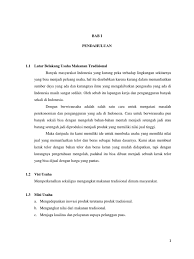 Penyusunan proposal usaha makanan khas daerah. Kwu Proposal