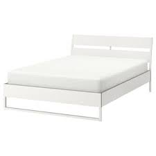 Trysil White Leirsund Bed Frame Standard Double Ikea In 2020 Bedkader Bedframe Bed Met Lade