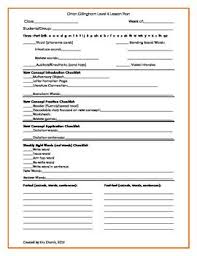 Weekly Lesson Plan Form C Qu Orton Gillingham Orton Gillingham Lessons Orton Gillingham Orton Gillingham Activities