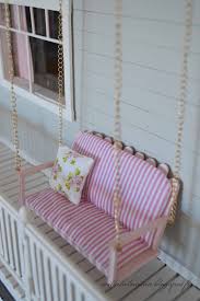 Hydrangea And Porch Swing Tutorial In 2020 Barbie House Furniture Doll Furniture Diy Diy Dollhouse Furniture