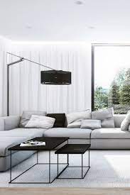 The formal living room blends effortlessly with the rest of the home, but has a decidedly more intimate feel. Modern Monochromatic Living Room Wohnung Wohnzimmer Wohnzimmer Ideen Wohnung Minimalistische Wohnzimmer