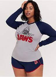 Jaws Navy Grey Swim Rash Guard Swim Rash Guard Rash Guard Swimwear Active Swimwear