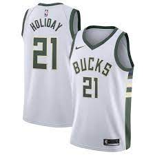 #21 , g , milwaukee bucks. Milwaukee Bucks Nike Association Swingman Jersey White Jrue Holiday Youth