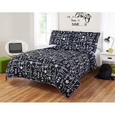 Black And Gray Comforter Set Walmart Mainstays Kids Pixelated Video Game Reversible Comforter Set Walmart Com Comforter Sets Comforters Room