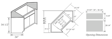 bsd42: kitchen diagonal sink base