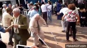 Old Man Throws Down Crutches To Dance Full Video On Make A Gif