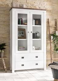 Vitrine Lyron In Akazie Massiv Weiss Braun Mobel Ideal Haus Deko Bohmisches Wohnzimmer Mobeldesign