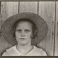 Lucille Burroughs, daughter of a cotton sharecropper. Hale County, Alabama 