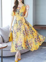 Spring Summer Elegant Lace Short Sleeve Basic Maxi Dresses Callabuy Com Color Block Maxi Dress Printed Maxi Dress Maxi Dress