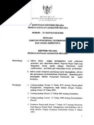 Check spelling or type a new query. Kepmenpan No 23 2001 Jabatan Fungsional Nutrisionis Dan Angka Kreditnya Pdf