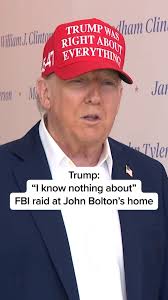 President Trump said he had no prior knowledge of the FBI raid