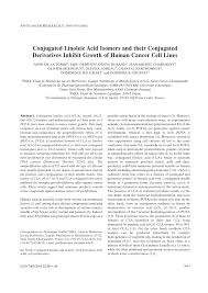 Flashscore.fr vous offre les résultats en direct, les scores de football et résultats de foot pour plus de 1000 championnats, coupes et tournois. Pdf Conjugated Linoleic Acid Isomers And Their Conjugated Derivatives Inhibit Growth Of Human Cancer Cell Lines