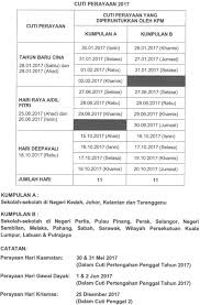 21 september (kamis), tahun baru islam 1439 hijriah. Malaysia School Holiday 2017 Calendar Kalendar Cuti Sekolah 2017 Malaysia Students