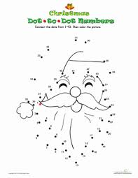 Santa Dot To Dot Worksheet Education Com Christmas Worksheets Christmas Coloring Pages Christmas Activities