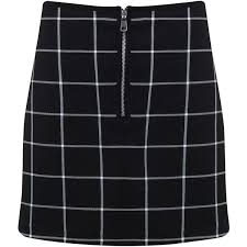 Black A Line Mini Skirt Miss Selfridge Checked Mini Skirt Black Found On Polyvore Featuring Skirts Mini Skirts Patterned Skirt Flar Check Mini Skirt Mini Skirts Black A Line Skirt