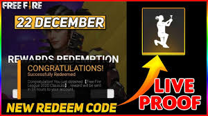 Item rewards are shown in vault tab in game lobby; 22 December Free Fire New Redeem Code Today 2020 Redeem Code Free Fire Reward Ff Garena Code Youtube