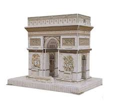 Arc De Triomphe Diy 3d Puzzle For Kids French Building Vivid Paper Model