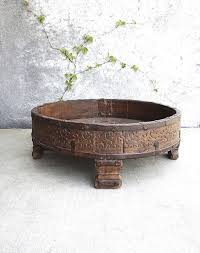 Grinding Table Wooden Chakki Teak Coffee Table Moroccan Style End Table Beautiful Furniture Ottoman Table Teak Coffee Table