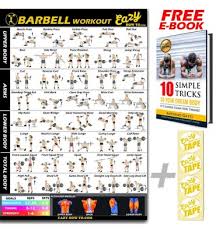 Barbell Weight Lifting Bar Exercise Workout Banner Poster