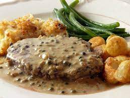 Beef Tenderloin Filets With A Green Peppercorn Sauce Filet Recipes Steak Dishes Peppercorn Sauce