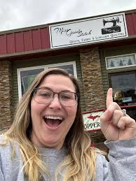 Completing lower peninsula passport at Q's Quilting