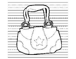 Opens in a new window; Star Purse Coloring Page