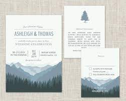Mountain Wedding Invitation Printable Forest Wedding Etsy Mountain Wedding Invitations Forest Wedding Invitations Printable Wedding Invitations