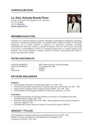 En este se ordenan los datos según ocurrieron en el tiempo. Modelo De Curriculum Vitae Catolica Modelo De Curriculum Vitae Curriculum Vitae Curriculum