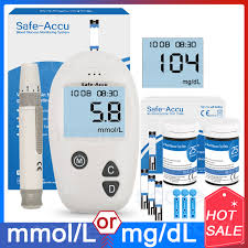 us 6 6 40 off safe accu ce blood glucose meter glucometer kit diabetes tester 50 100 test strips lancets medical blood sugar meter glm medical in