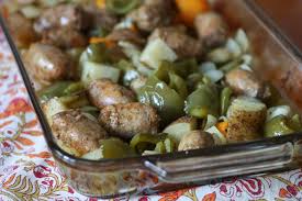 Roasted Italian Turkey Sausage Potatoes And Peppers Recipe Stuffed Peppers Sausage Potatoes And Peppers Recipes With Italian Sausage Links