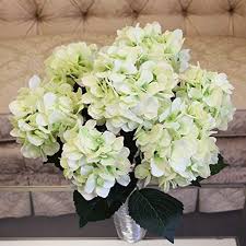 Check spelling or type a new query. Floral Home 22 Inch Green Hydrangea Bush Artificial Silk Flower Seven Heads Per Bush Walmart Com Walmart Com