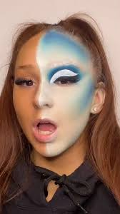 this took 7 and a half hours PLEASE BLOW UP thank u x inspo @makeupalii &  @trinsmakeup 🧊 #fyp #foryoupage #icymakeup #fireandice #mondaysbymitchell