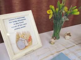 Looking for a unique keepsake for any occasion? Peter Rabbit Theme Baby Shower Sign In Table And Favors Daily Party Dish