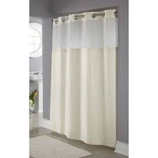 Hookless Classic Herringbone Polyester Shower Curtain Beige Hookless Shower Curtain Fabric Shower Curtains Curtains