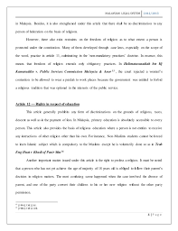 Since the malaysian federal court is now the final court of appeal, the privy council's decisions are consider ed as persuasive only. Fundamental Liberties Article 5 13