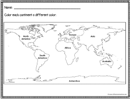 Free Printable Maps For Kids In 2020 Free Printable World Map World Map Continents World Map Crafts