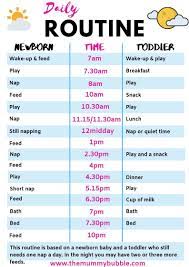 The Best Routine For A Newborn Baby And Toddler Baby Routine Baby Care Tips Toddler Schedule