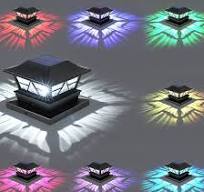 Viewsun Solar Post Lights Outdoor Waterproof RGB Color ...