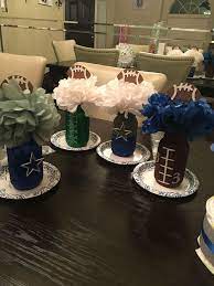 Dallas Cowboy Centerpieces Diy Dallas Cowboys Baby Shower Dallas Cowboys Party Cowboy Party Decorations