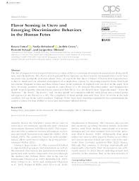 Flavor Sensing in Utero and Emerging Discriminative Behaviours in the Human  Fetus