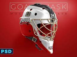 Hockey Goalie Mask Psd Mockup Template Goalie Mask Hockey Goalie Goalie