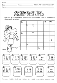 Atividades De Matematica Para O 4Âº Ano Cruzadinha Escola Educacao