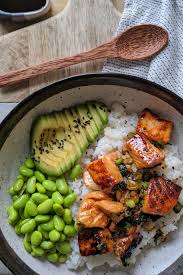 Teriyaki Salmon Sushi Bowl Recipe My Gluten Free Guide Recipe In 2020 Health Dinner Recipes Sushi Bowl Recipe Health Dinner