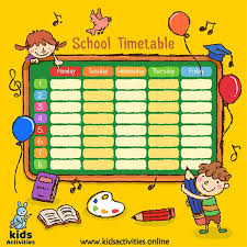 Best 7 School Timetable Template Free Download Kids Activities In 2020 School Timetable Timetable Template School