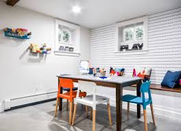 Craft room with movable work tables, hidden washer 8 photos. Nj Country House Modern Farmhouse Playroom Craft Room Transitional Kids Newark By Curated Nest Houzz
