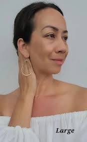 Hammered Teardrop Hoops: Gold Filled or Sterling Silver