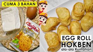 Sesuai namanya, egg chicken roll adalah makanan yang dibungkus dengan kulit adonan. Resep Tahu Egg Roll Makanan Resto Ala Rumahan Anak Kos Silahkan Masuk Youtube