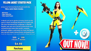 Please can you tell me which platform you are playing fortnite on? New Fortnite Yellowjacket Starter Pack Free V Bucks Out Within 24 Hours Youtube