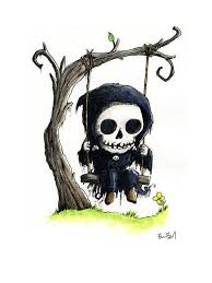 Grim Reaper Swinging Watercolor Print Grim Reaper Art Reaper Drawing Grim Reaper Drawing